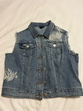 a.n.a Light Blue Denim Shirt Jacket